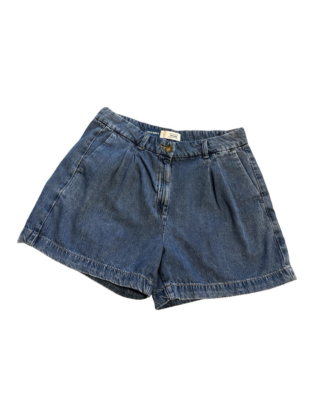 Old Navy Women's M Extra High Rise Taylor Denim Shorts Adjustable Waist
